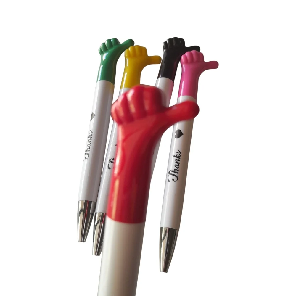 Set Of 5 Thumbs Up Thank You Ballpoint Pens Cute Gift